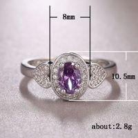 Fashion Creative New Retro Purple Zircon Ladies Copper Ring Hand Jewelry main image 6