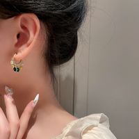 Korean Niche Summer Diamond Ear Buckle Earrings Simple Alloy Earrings For Women main image 4
