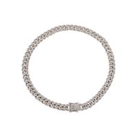 Fashion Full Diamond Necklace Hip Hop Alloy Collarbone Chain Bracelet main image 6
