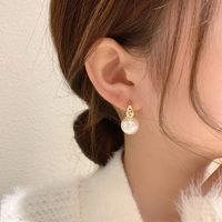 Fashion Pearl Earrings Niche Simple Alloy Ear Buckle Women main image 3