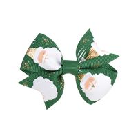 Cute Children's Hair Accessories Solid Color Ribbed Ribbon Bow Hairpin sku image 7