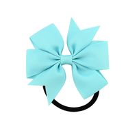 Fashion Children Ribbed Ribbon Bow Hair Ring Multicolor Head Rope Hair Accessories sku image 8