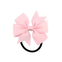 Fashion Children Ribbed Ribbon Bow Hair Ring Multicolor Head Rope Hair Accessories sku image 12