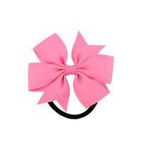 Fashion Children Ribbed Ribbon Bow Hair Ring Multicolor Head Rope Hair Accessories sku image 14