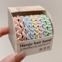 Cute Towel Hair Ring Solid Color Head Rope Rubber Band Hair Accessories sku image 10