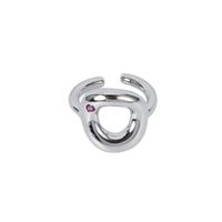 Fashion Female New Zircon Index Finger Adjustable Open Copper Ring sku image 1