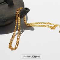 Brass Fashion Simple Stacked With Snake Bone Chain Necklace Wholesale sku image 1