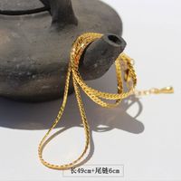 Brass Fashion Simple Stacked With Snake Bone Chain Necklace Wholesale sku image 2