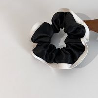 Fashion Retro Contrast Color Satin Black And White Hair Accessories Hair Rope sku image 1