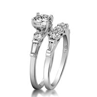 Neue Zirkon Damen Paar Ring Mode Vorschlag Verlobung Kupfer Ring Schmuck sku image 2