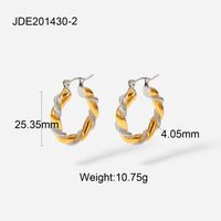 Fashion Geometric Plating Stainless Steel No Inlaid Gold Plated Earrings sku image 4