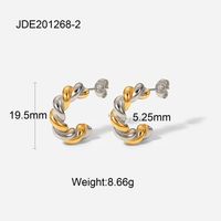 Fashion Geometric Plating Stainless Steel No Inlaid Gold Plated Earrings sku image 2