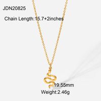 Fashion Titanium Steel Necklace Plated18k Gold Stainless Steel Necklace sku image 1