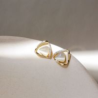 1 Pair Simple Style Butterfly Inlay Copper Zircon Drop Earrings sku image 8