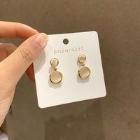 Estilo Moderno Ronda Aleación Enchapado Embutido Ópalo Mujeres Pendientes sku image 3