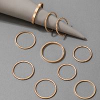 Korean Simple Jewelry Plain Ring Ten-piece Set Of Simple Joint Ring Set main image 5