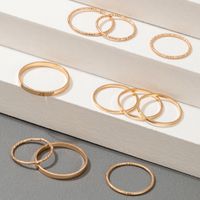 Korean Simple Jewelry Plain Ring Ten-piece Set Of Simple Joint Ring Set main image 6