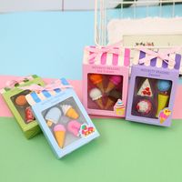 New Creative Cute Cake Ice-cream Cola Eraser Set Étudiant Enfants main image 1