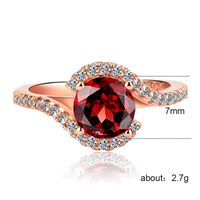 Fashion Classic Copper Plated Rose Gold Micro-set Zircon Ring Wholesale main image 6