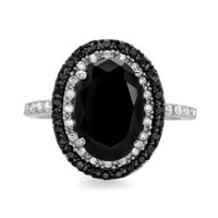 Simple Fashion Copper Inlaid Black Zircon Oval Ring Wholesale main image 3
