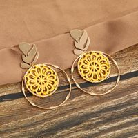 Dream Catcher Flower Braided Earrings Female New Alloy Tassel Earrings main image 4