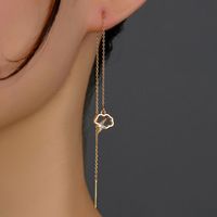 Fashion Cloud Lightning Pendant Ear Line Gold Long Tassel Copper Earrings Wholesale main image 2
