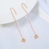 Fashion Cloud Lightning Pendant Ear Line Gold Long Tassel Copper Earrings Wholesale main image 6
