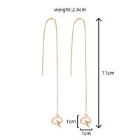 Fashion Cloud Lightning Pendant Ear Line Gold Long Tassel Copper Earrings Wholesale main image 7