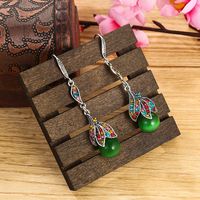 Retro Opal Copper Hook Bridal Long Earrings Wholesale main image 6