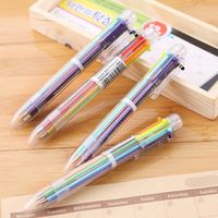 Cute Creative 6-color Ballpoint Pen Children's Student School Supplies main image 1