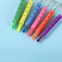 Creative Stationery Color Highlighter Funny Cute Needle Syringe Color Pen main image 3