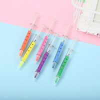 Creative Stationery Color Highlighter Funny Cute Needle Syringe Color Pen main image 5