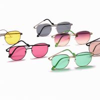 Square New Thin Frame Gradient Color Retro Trend Sunglasses Wholesale main image 1