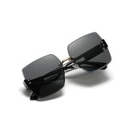 Fashion Polygonal Irregular Diamond Frameless Hollow Temple Sunglasses Wholesale main image 3