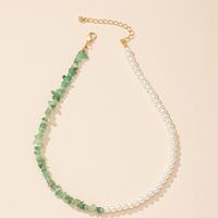 Korean Pearl And Gravel Irregular Stitching Strong Clavicle Chain main image 1