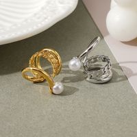 Korean Fashion Niche Copper Pearl Ear Clip Wholesale main image 4