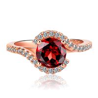 Fashion Classic Copper Plated Rose Gold Micro-set Zircon Ring Wholesale sku image 1