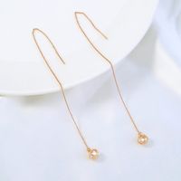 Vintage Hollow Bead Zircon Pendant Long Tassel Copper Earring Wholesale main image 7