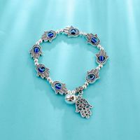 Vintage Turquie Bleu Oeil Fatima Palme Diable Oeil Bracelet En Gros sku image 11