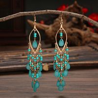 1 Pair Fashion Geometric Alloy Seed Bead Plating Women's Drop Earrings sku image 7