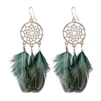 1 Pair Ethnic Style Color Block Plating Alloy Feather · Drop Earrings main image 4