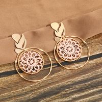 Dream Catcher Flower Braided Earrings Female New Alloy Tassel Earrings sku image 1