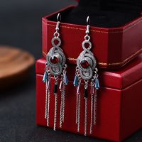 New Bride Long Tassel Earrings Retro Chinese Style Ethnic Jewelry sku image 1