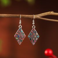 Nouvelles Boucles D&#39;oreilles Rétro En Forme De Diamant Boucles D&#39;oreilles En Gros sku image 1