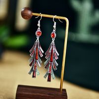 1 Pair Vintage Style Tassel Alloy Plating Inlay Artificial Diamond Women's Drop Earrings sku image 7