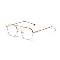 Blu-ray Polygonal Thin Frame Double Beam Hollow Out Flat Mirror Gafas De Mujer Hombres sku image 2