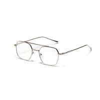 Blu-ray Polygonal Thin Frame Double Beam Hollow Out Flat Mirror Gafas De Mujer Hombres sku image 3