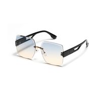 Fashion Polygonal Irregular Diamond Frameless Hollow Temple Sunglasses Wholesale sku image 4