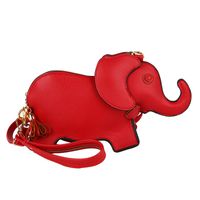 Women's Small Pu Leather Elephant Streetwear Elephant-shaped Zipper Crossbody Bag sku image 1