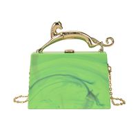 Women's Small Arylic Solid Color Streetwear Lock Clasp Shoulder Bag sku image 2